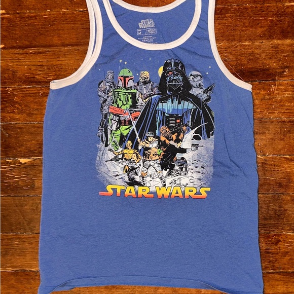 Star Wars Men’s M Blue Graphic Tank Top - Picture 1 of 3